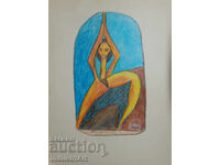 Artă modernă pastel abstract corp gol