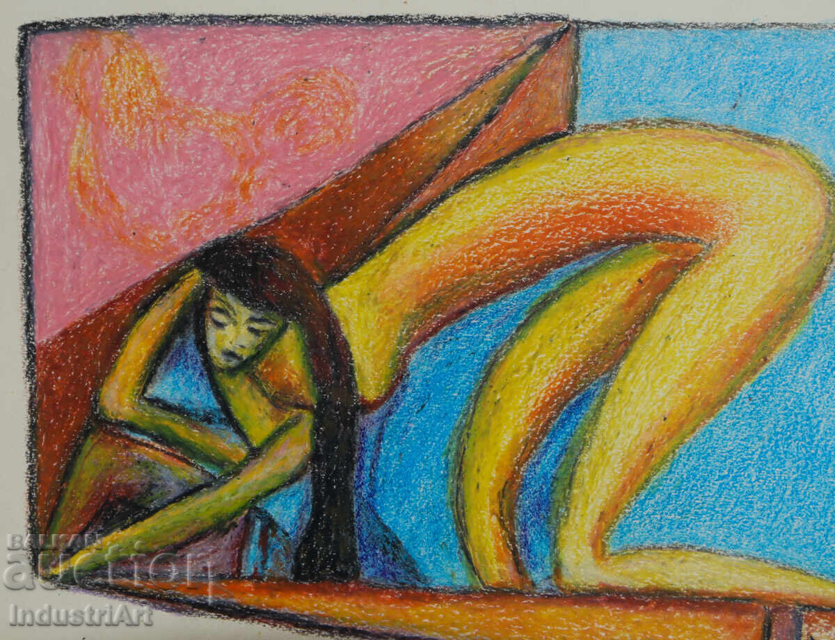 Доставка на Модерно изкуство пастел абстрактно голо женско тяло