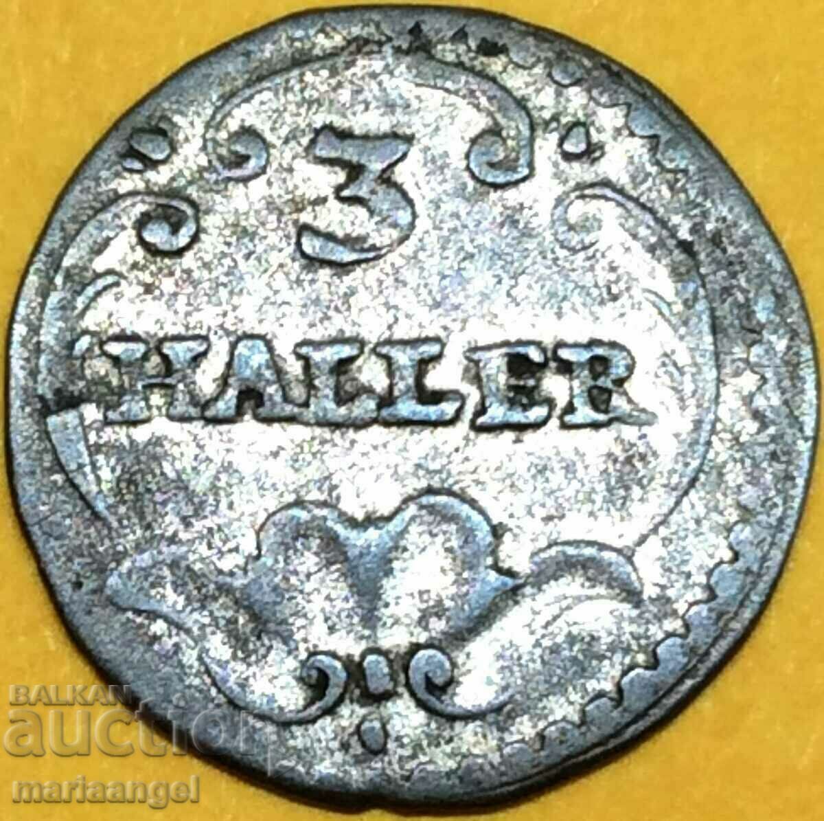 Switzerland 3 Hellers Zurich - μικρό και αρκετά σπάνιο!