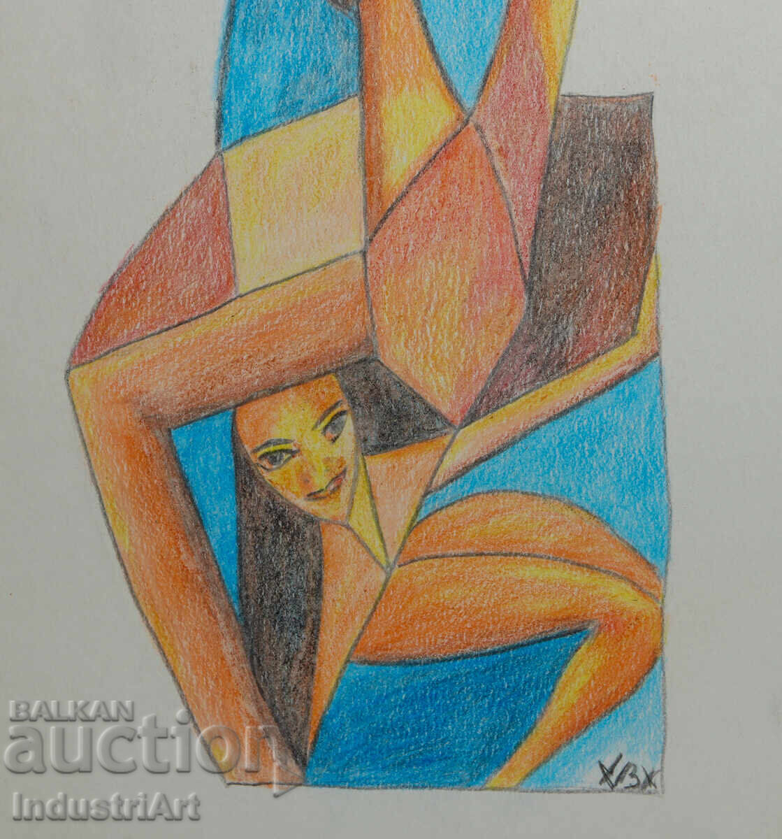 Μοντέρνα τέχνη παστέλ αφηρημένη σύνθεση - 5