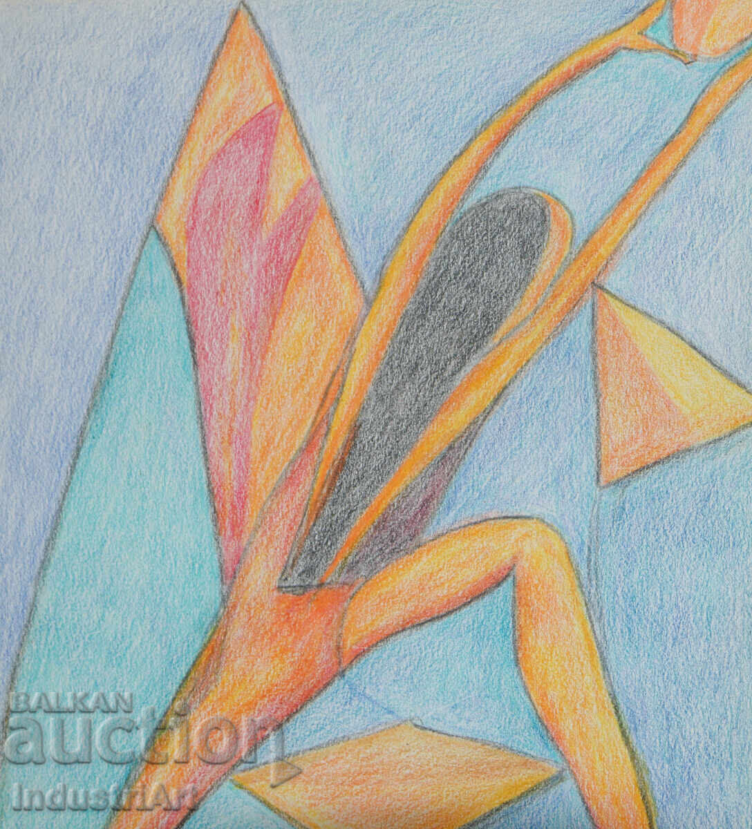 Delivery of Modern art pastel abstract composition