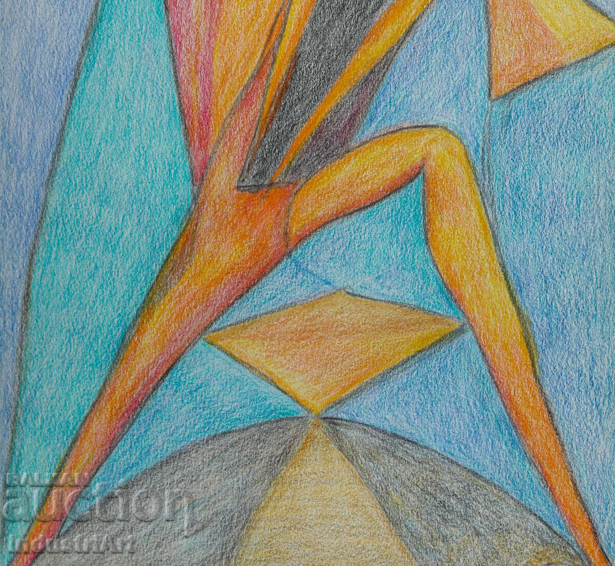 Modern art pastel abstract composition - 5