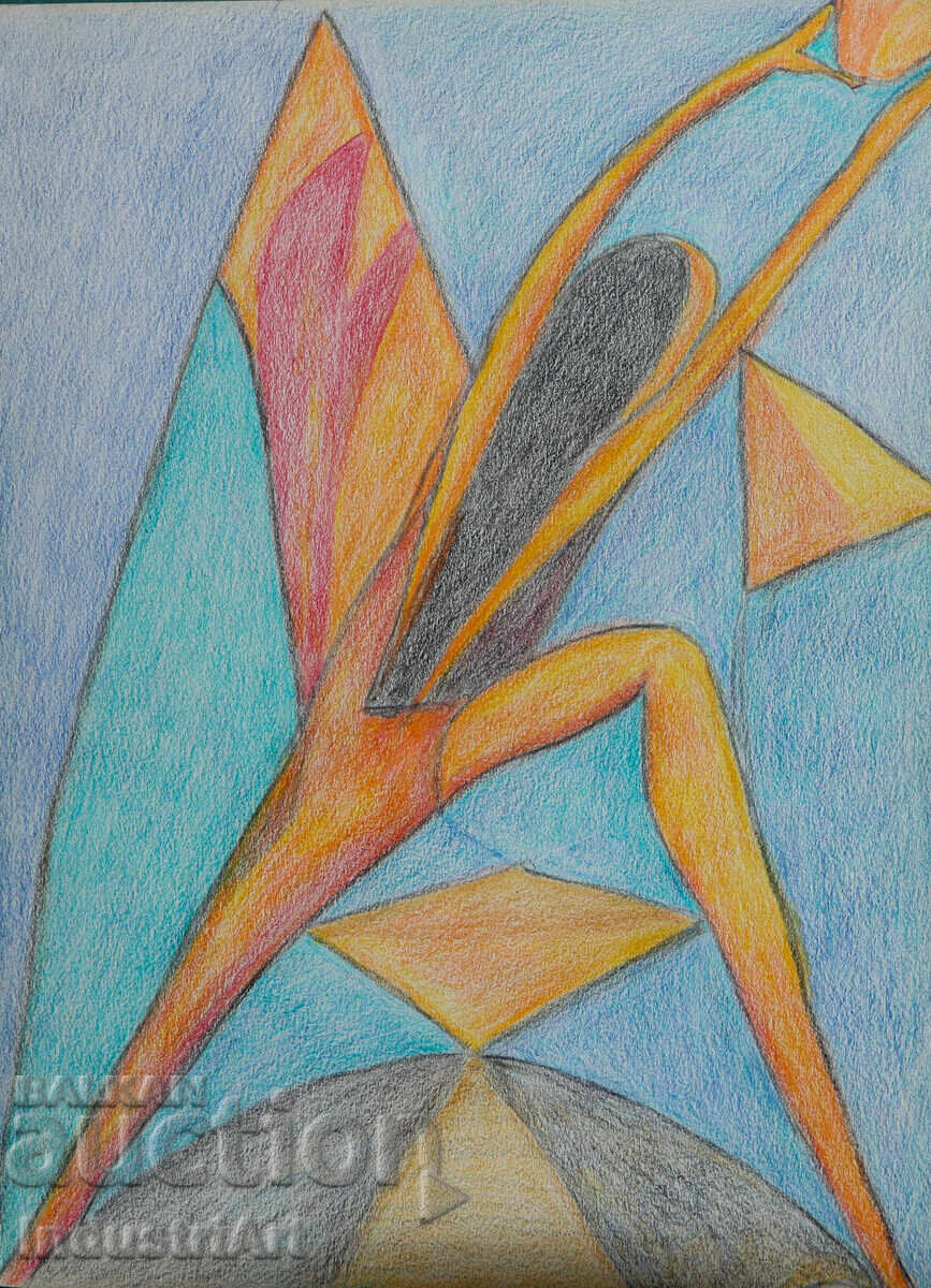 Modern art pastel abstract composition