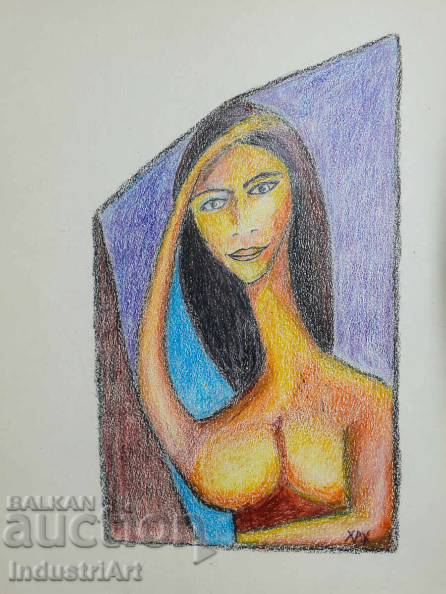 Μοντέρνα τέχνη παστέλ αφηρημένο σώμα με τιμή 100.00 BGN | € 51.13