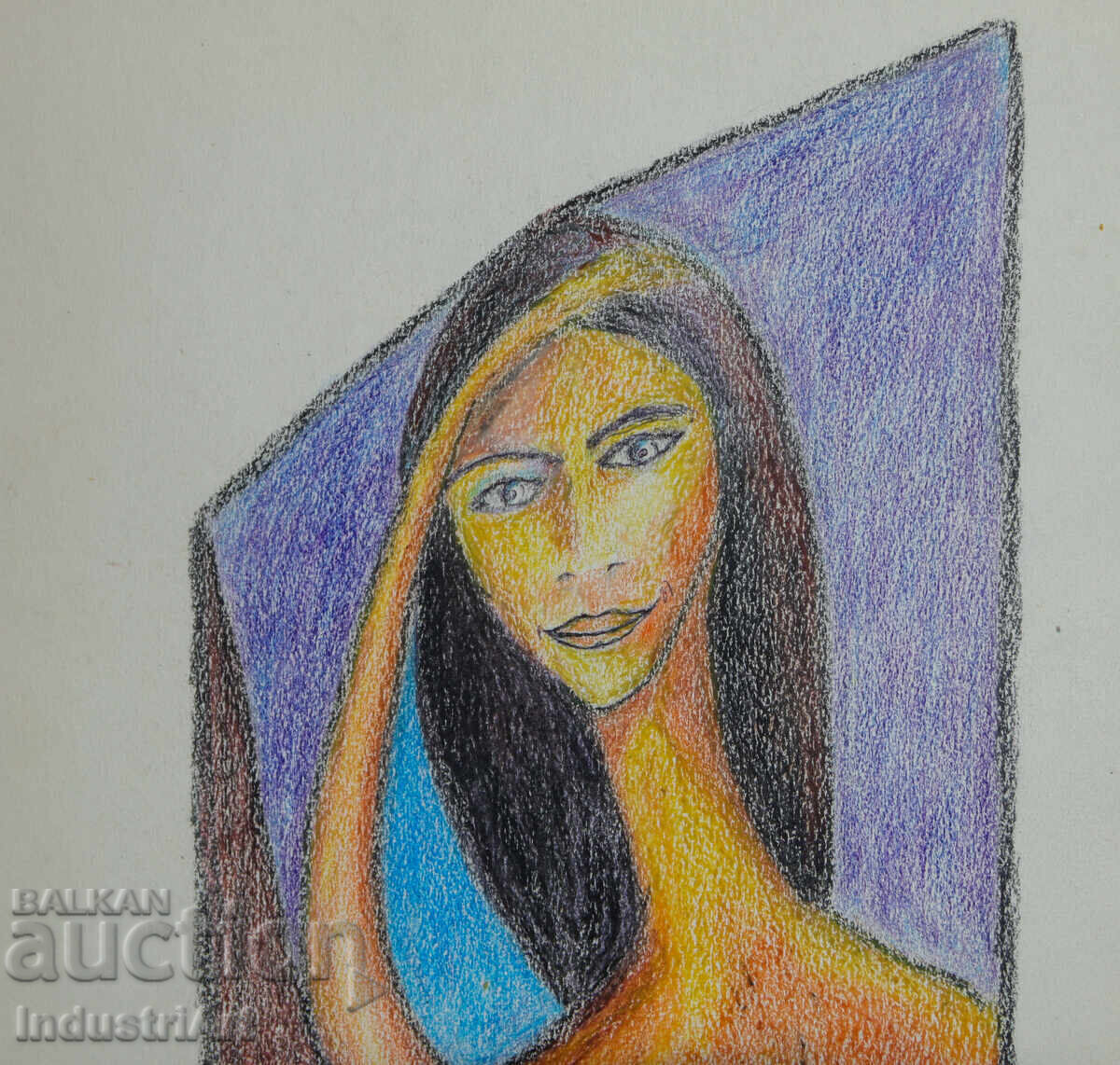 Παράδοση Μοντέρνα τέχνη παστέλ αφηρημένο σώμα