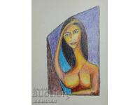 Artă modernă pastel corp abstract