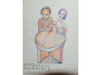 Artă modernă pastel figuri abstracte