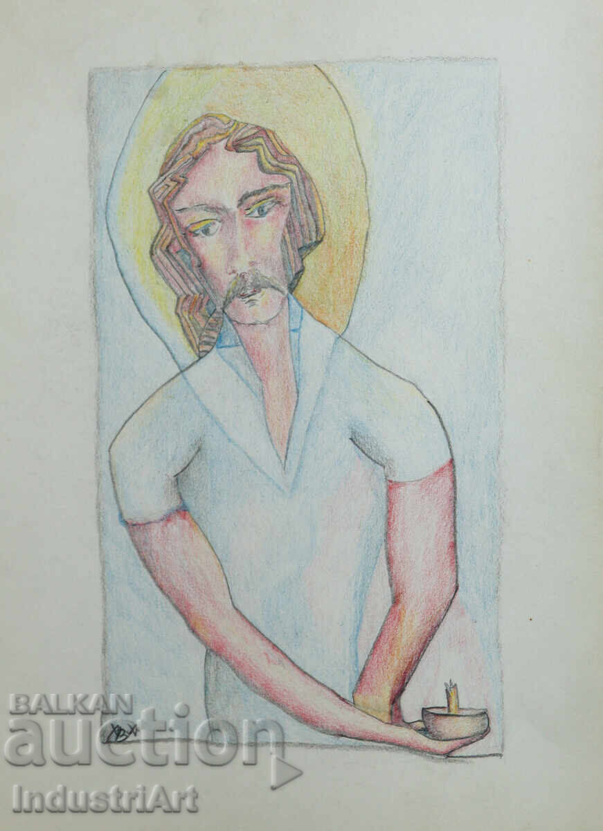 Модерно изкуство пастел абстрактен портрет с цена 100.00 лв. | € 51.13