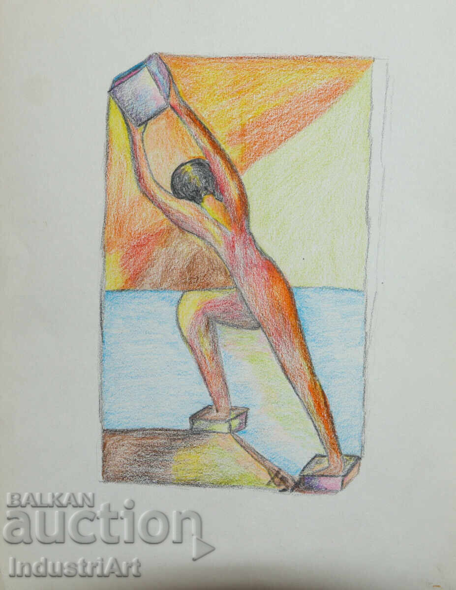 Modern art pastel abstract composition with price 100.00 BGN | € 51.13