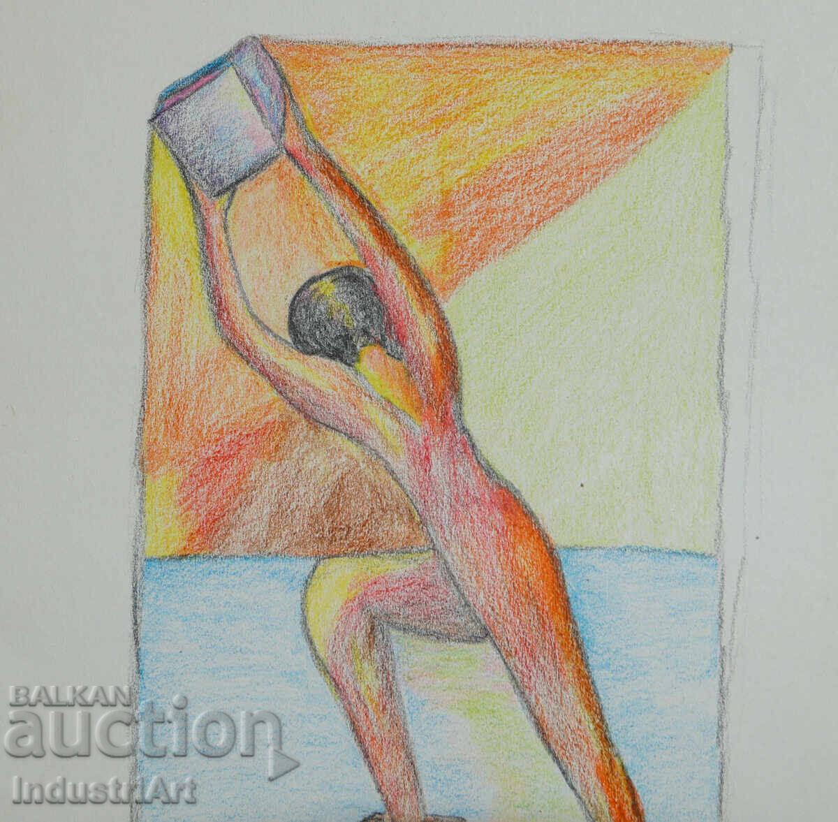 Delivery of Modern art pastel abstract composition