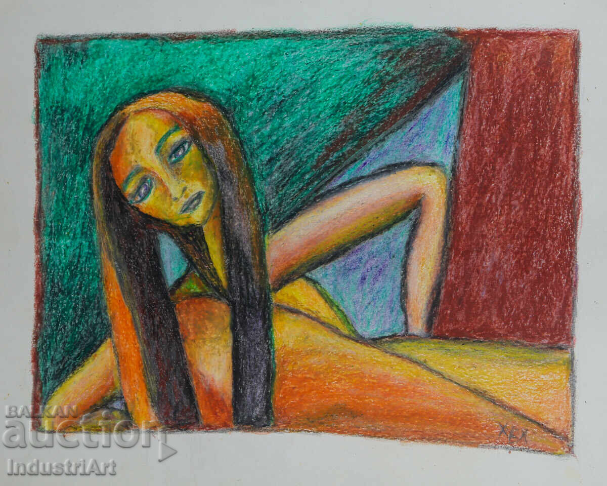 Modern Art Pastel Abstract Portrait with price 100.00 BGN | € 51.13