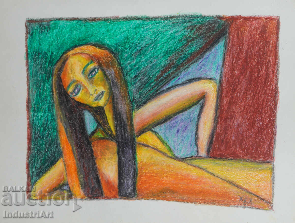 Modern Art Pastel Abstract Portrait