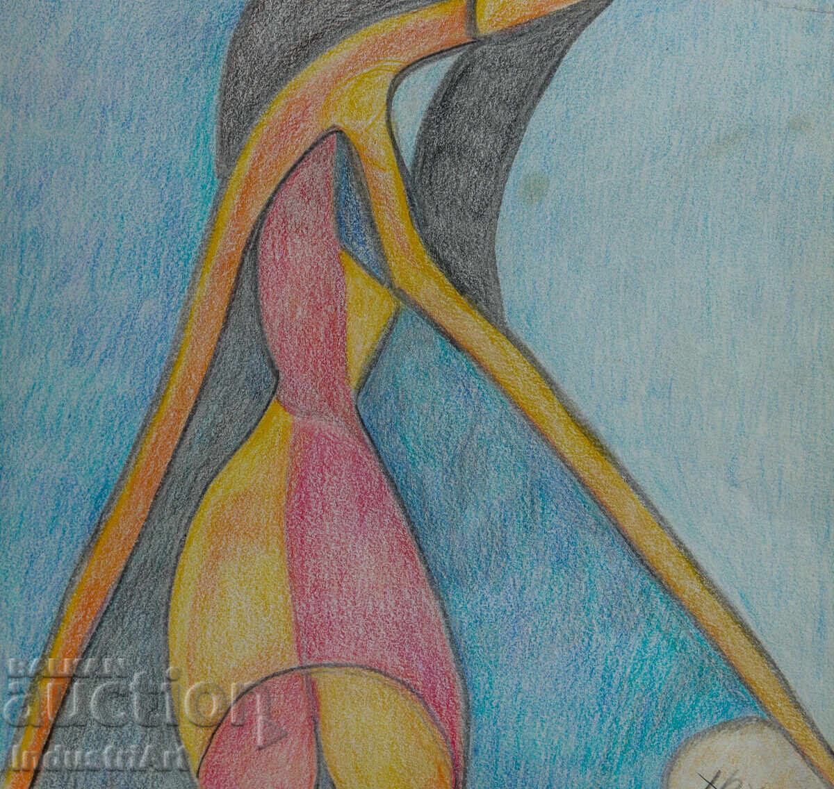 Modern art pastel abstract composition - 5