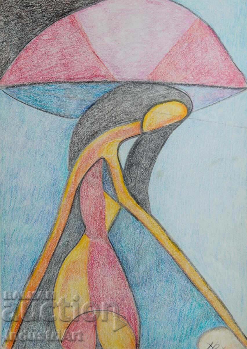 Modern art pastel abstract composition