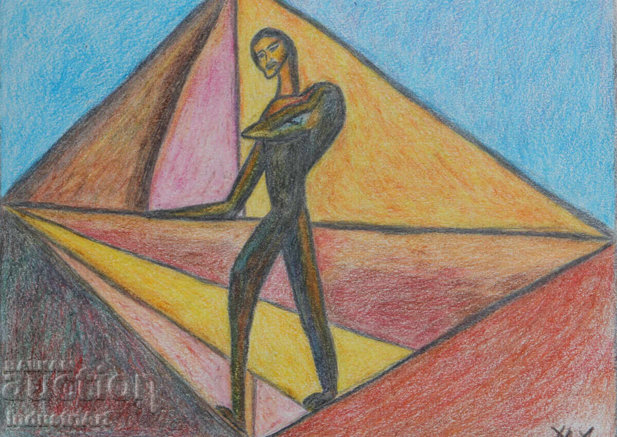 Modern art pastel abstract composition with price 100.00 BGN | € 51.13