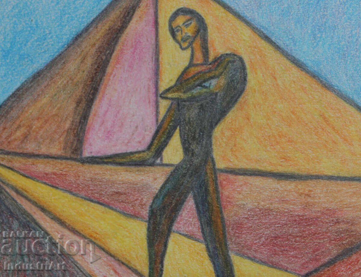 Delivery of Modern art pastel abstract composition