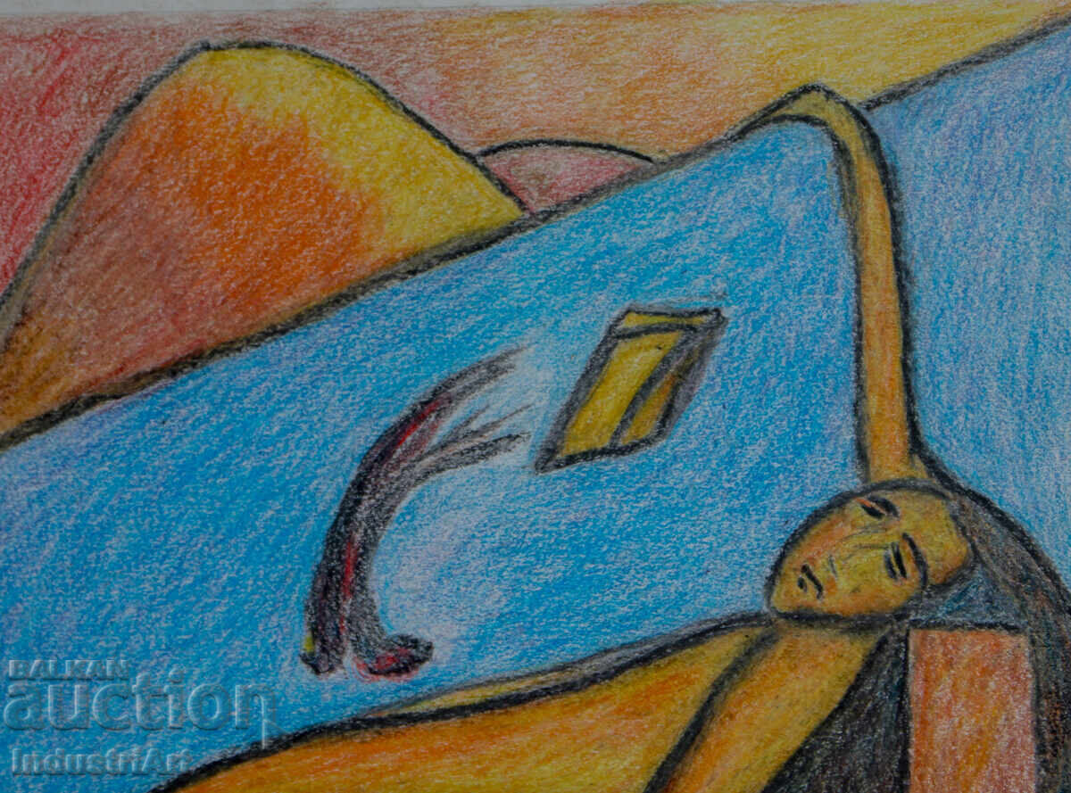 Licitație Artă modernă pastel abstract peisaj