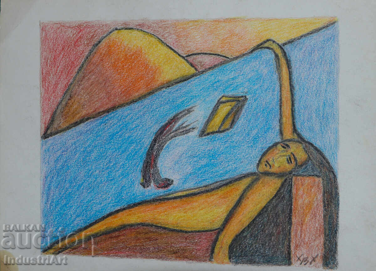 Artă modernă pastel abstract peisaj