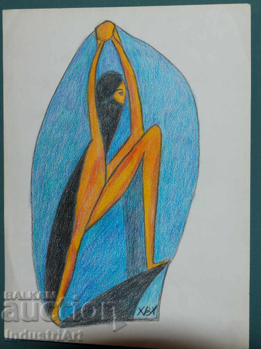 Artă contemporană pastel corp abstract cu preț 100.00 BGN | € 51.13