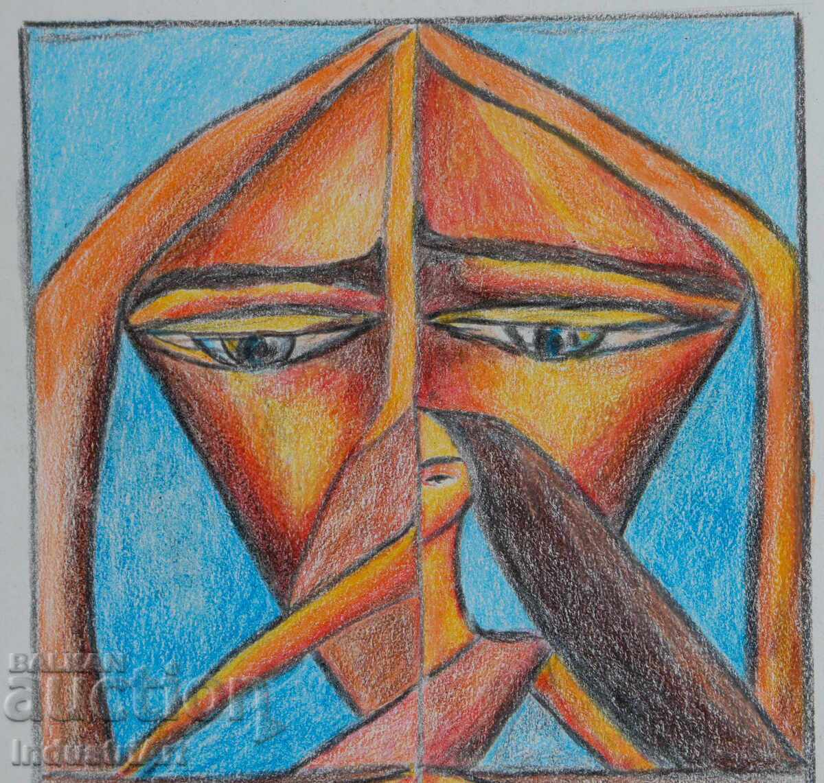 Παράδοση Σύγχρονη τέχνη παστέλ αφηρημένη σύνθεση