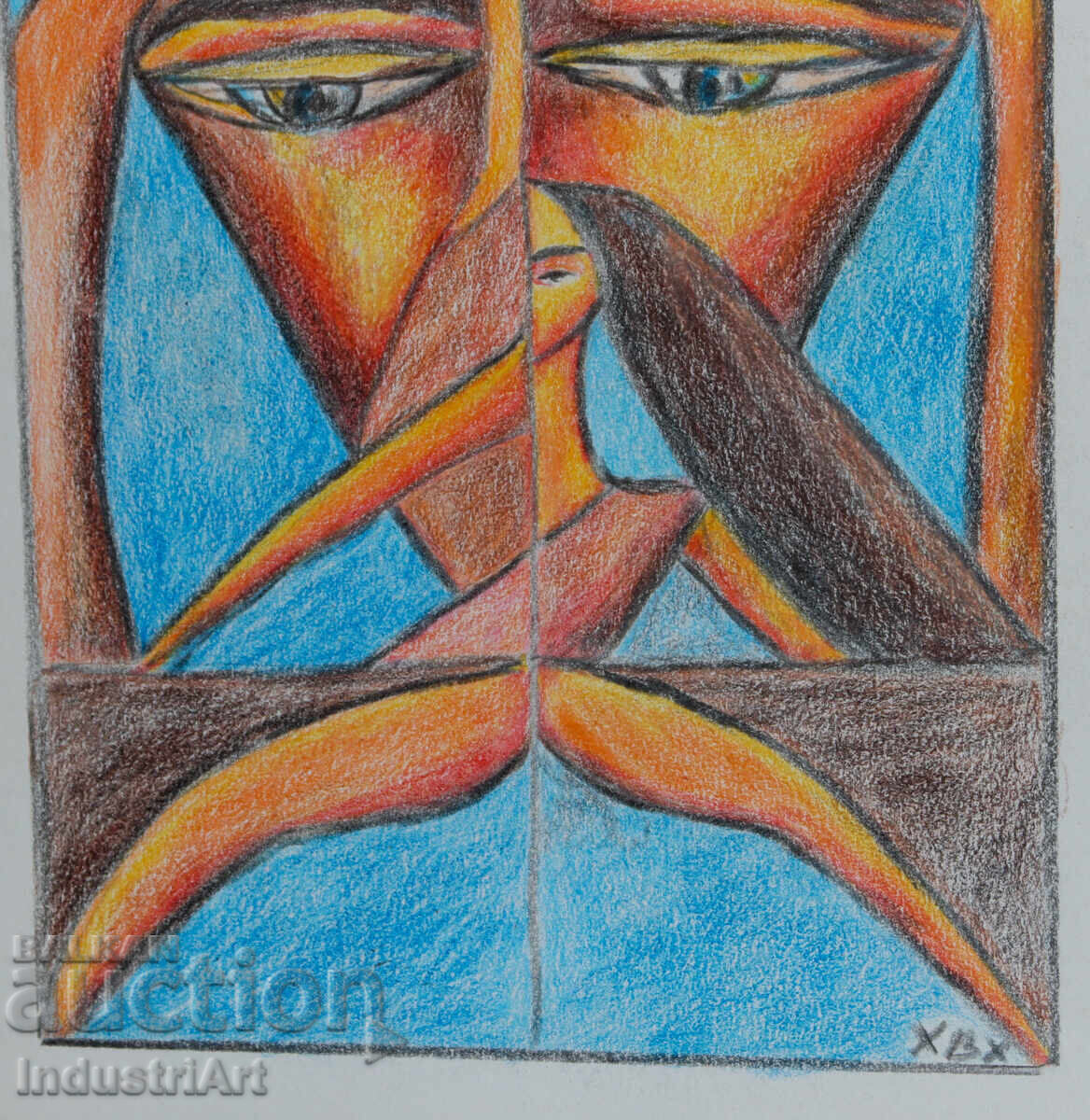 Σύγχρονη τέχνη παστέλ αφηρημένη σύνθεση - 5