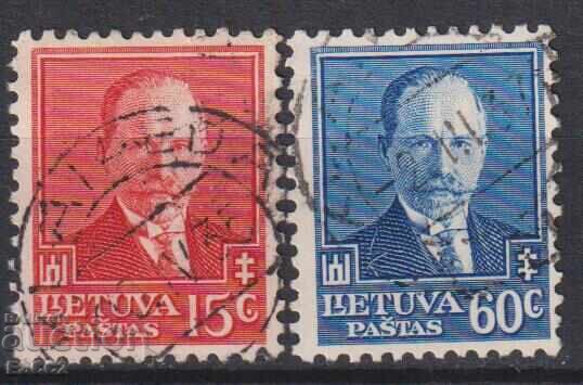 Stamped Antanas Smetona stamps 1934 from Lithuania Stamped Antanas Smetona stamps 1934 from Lithuania