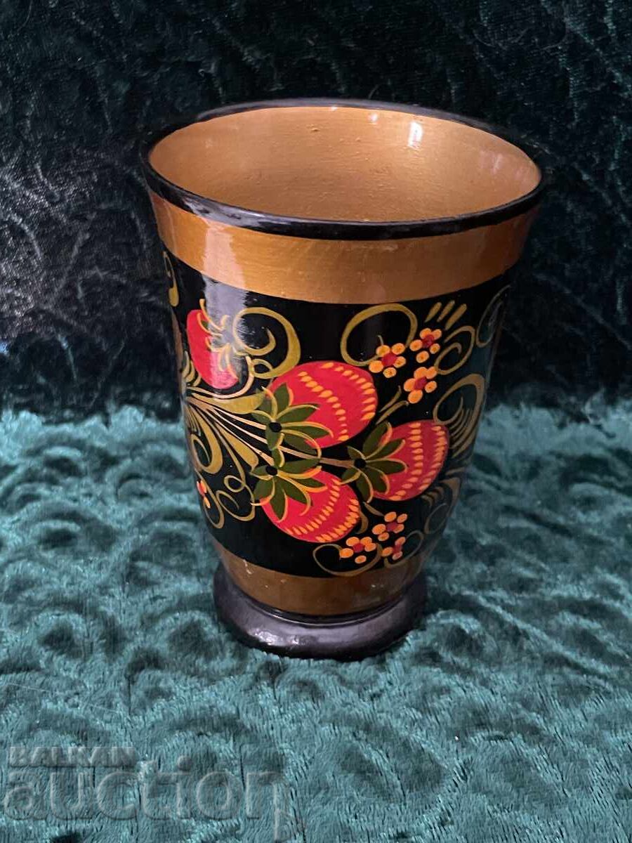 Хохлома чаша-11/7 см