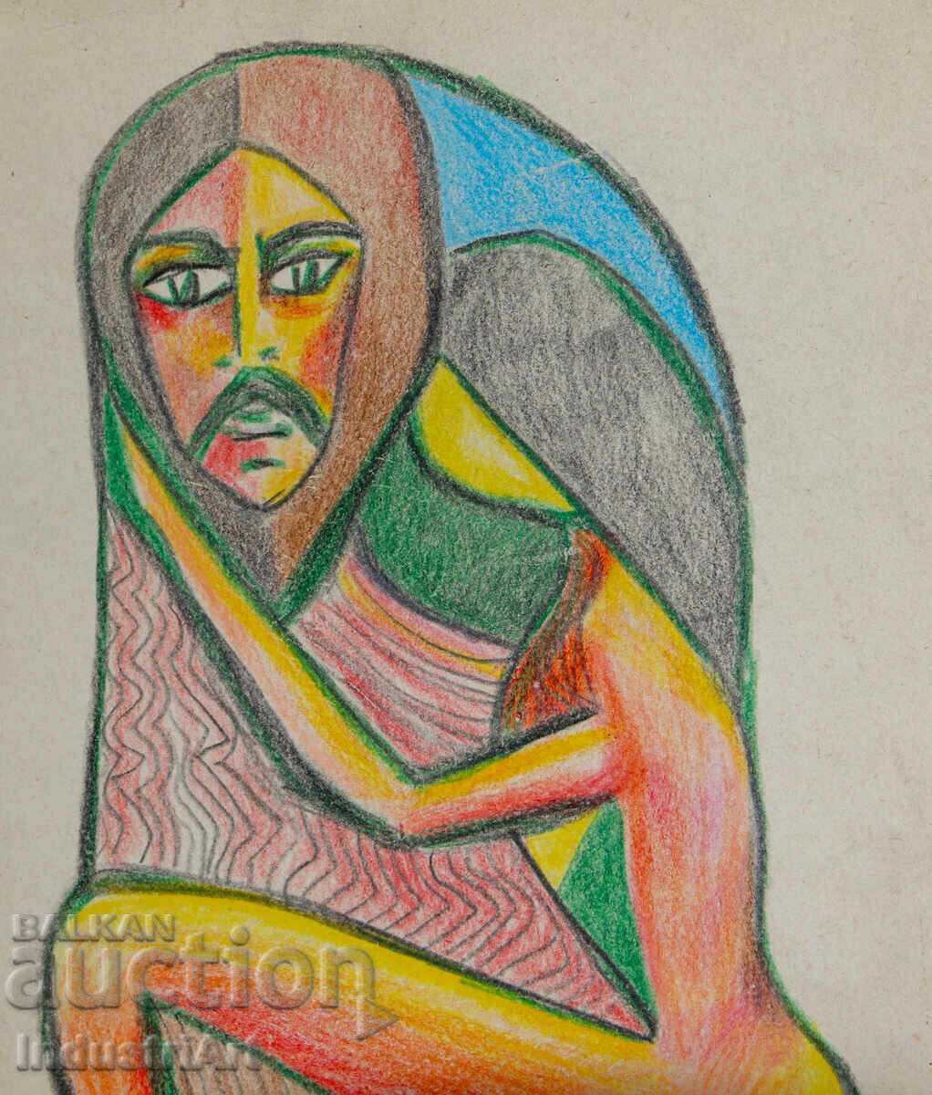 Доставка на Съвременно изкуство пастел абстрактна композиция двойка