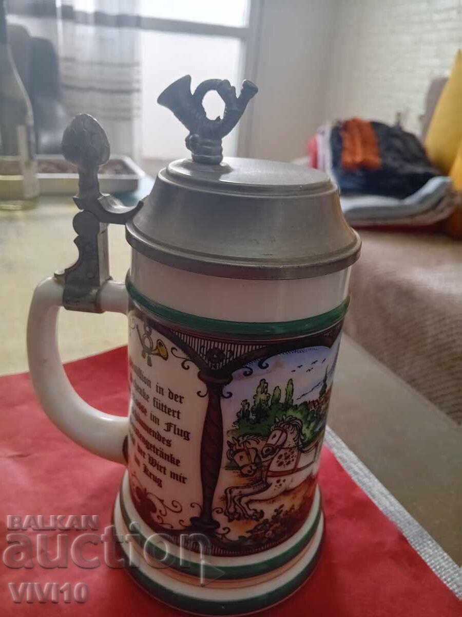 Cană veche germană cu lanternă