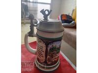 Cană veche germană cu lanternă