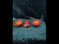 Khokhloma cups - 3 pcs, 5.5/3 cm