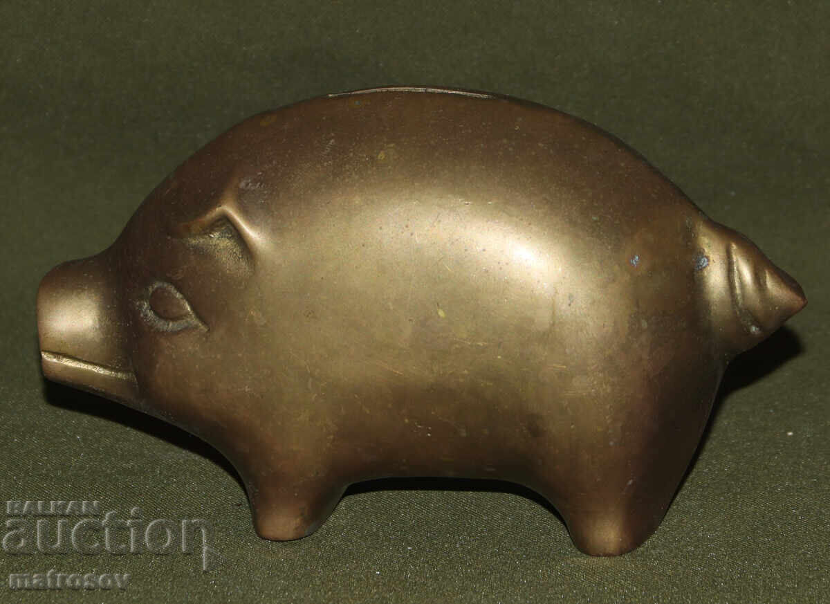 Παράδοση Χάλκινη διακοσμητική φιγούρα γουρουνάκι κουμπαράς Παράδοση Χάλκινη διακοσμητική φιγούρα γουρουνάκι κουμπαράς