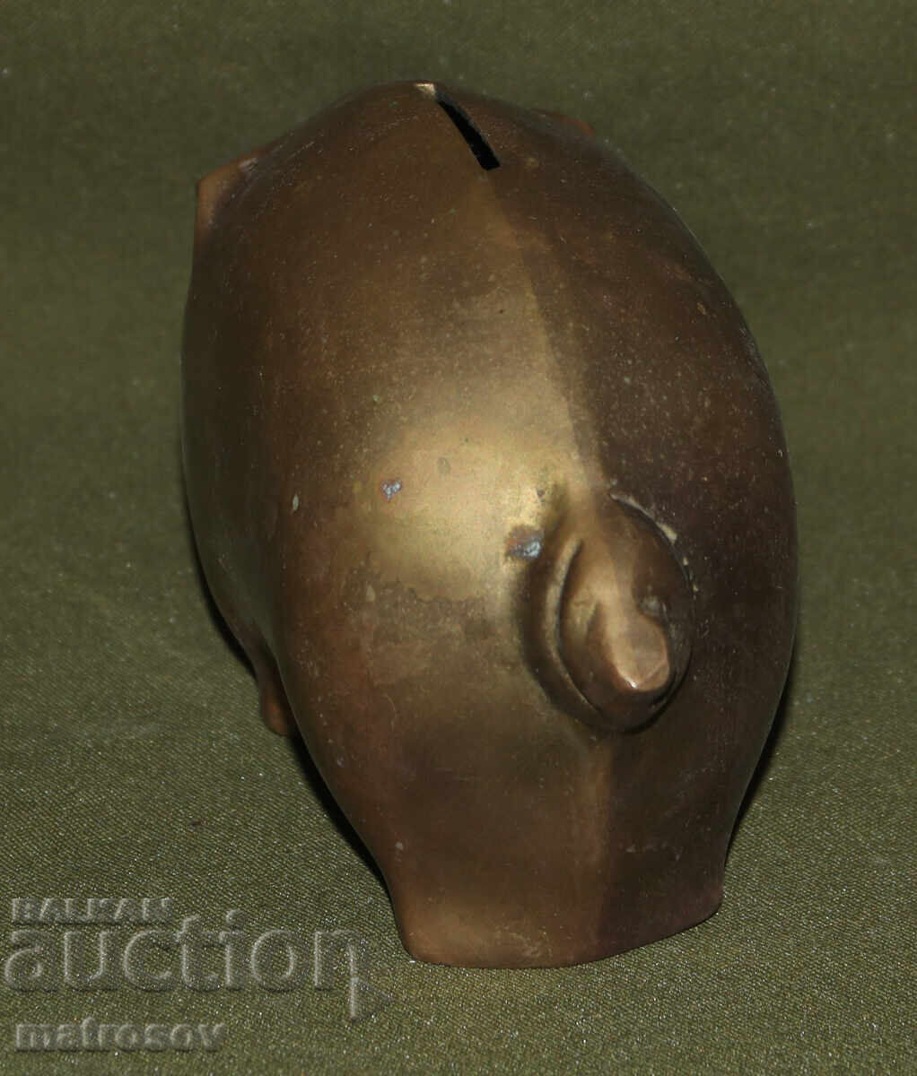 Χάλκινη διακοσμητική φιγούρα γουρουνάκι κουμπαράς - 5 Χάλκινη διακοσμητική φιγούρα γουρουνάκι κουμπαράς - 5