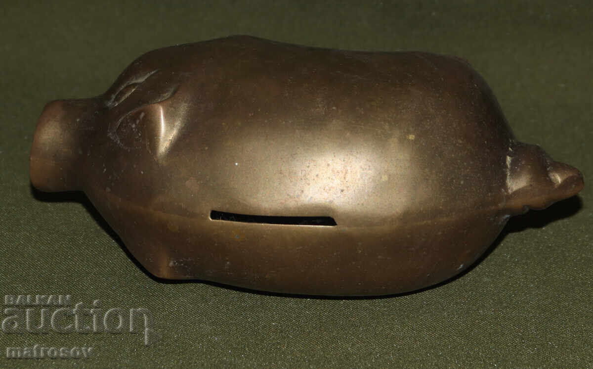 Χάλκινη διακοσμητική φιγούρα γουρουνάκι κουμπαράς - 6 Χάλκινη διακοσμητική φιγούρα γουρουνάκι κουμπαράς - 6