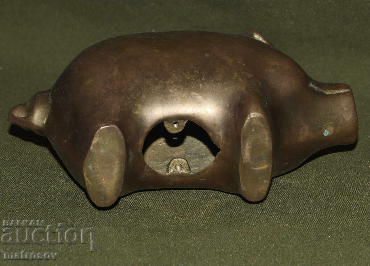 Χάλκινη διακοσμητική φιγούρα γουρουνάκι κουμπαράς - 7 Χάλκινη διακοσμητική φιγούρα γουρουνάκι κουμπαράς - 7