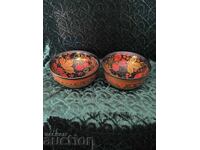 Khokhloma trinkets - 2 pcs, 10/5 cm