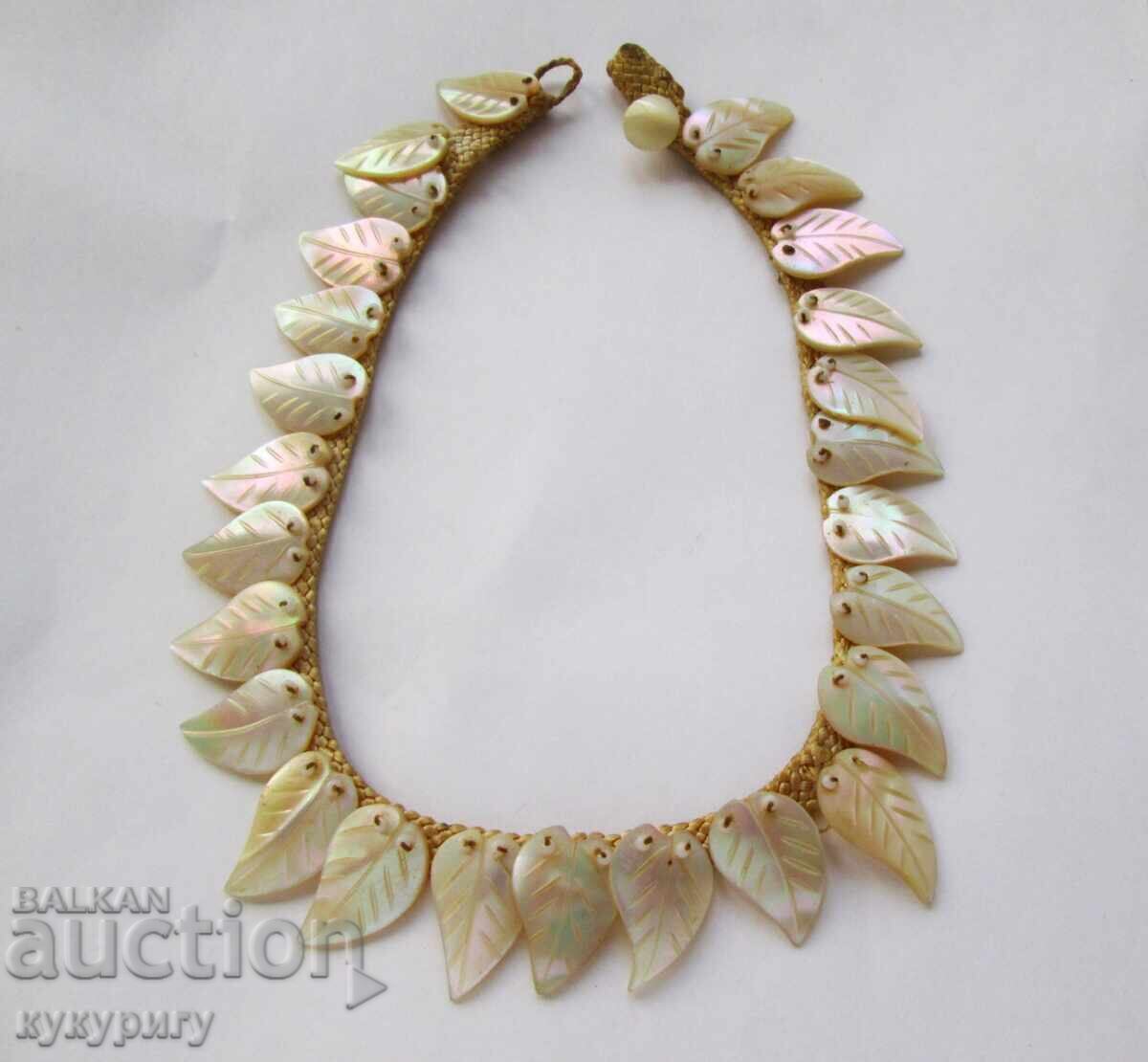 Old Revival Mother-of-Pearl Ornament for Folk Costume Women's Necklace Old Revival Mother-of-Pearl Ornament for Folk Costume Women's Necklace