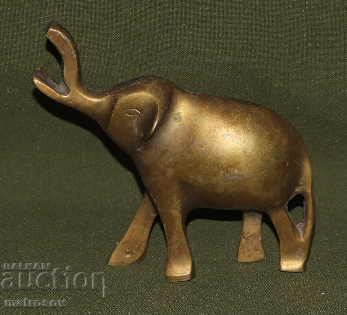 Μικρό μπρούτζινο ειδώλιο ελεφαντάκι - 6