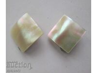 Cercei vechi de damă sidef, cu clips