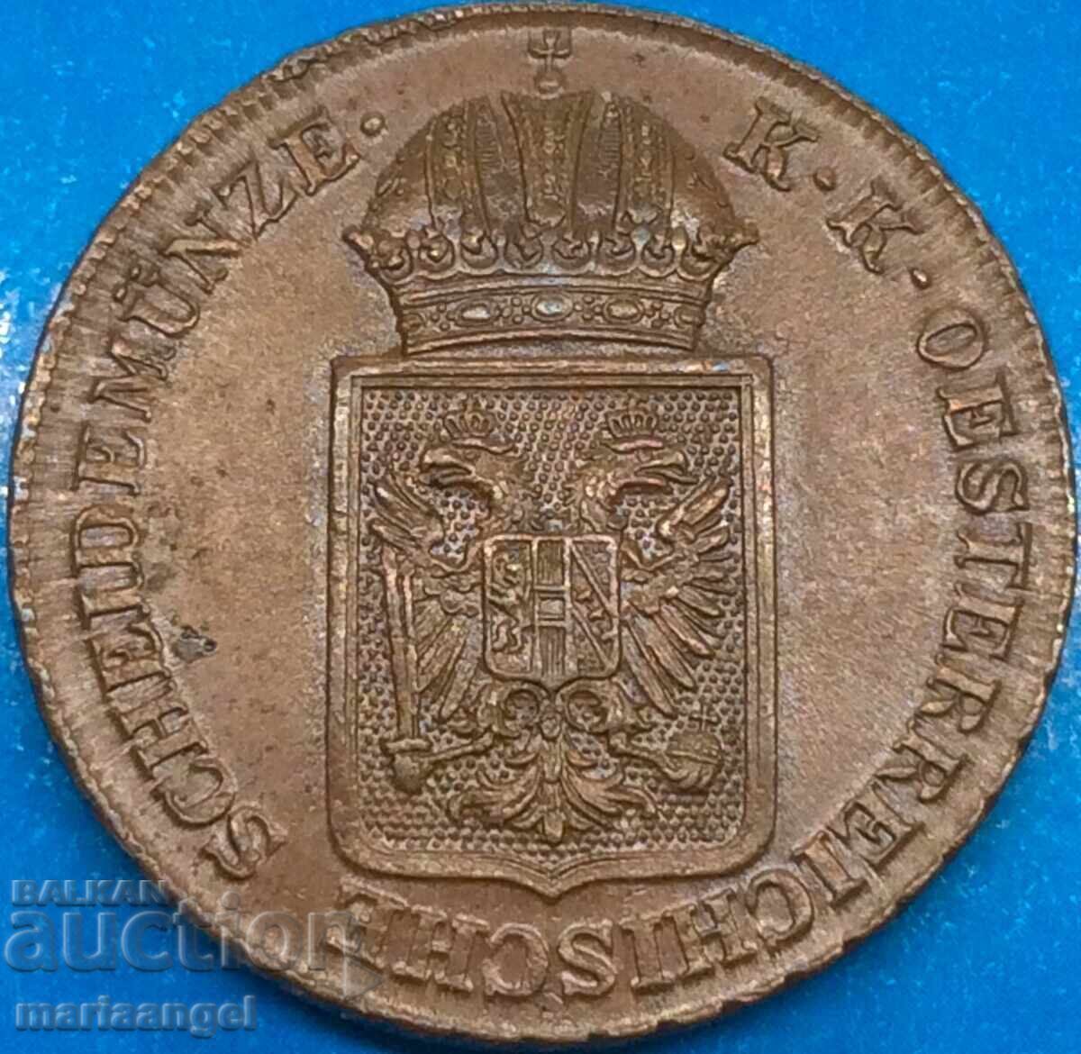 2 Kreuzers 1848 Austria A - Viena30mm 16.95g bronz - calitate - 6 2 Kreuzers 1848 Austria A - Viena30mm 16.95g bronz - calitate - 6