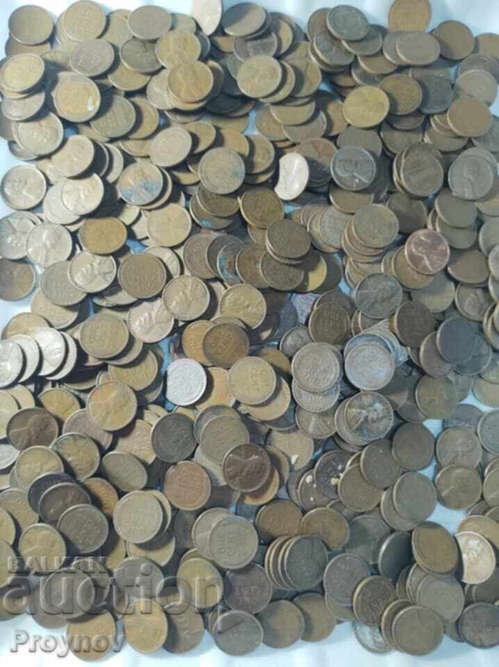 1 kilogram de monede americane de 1 cent