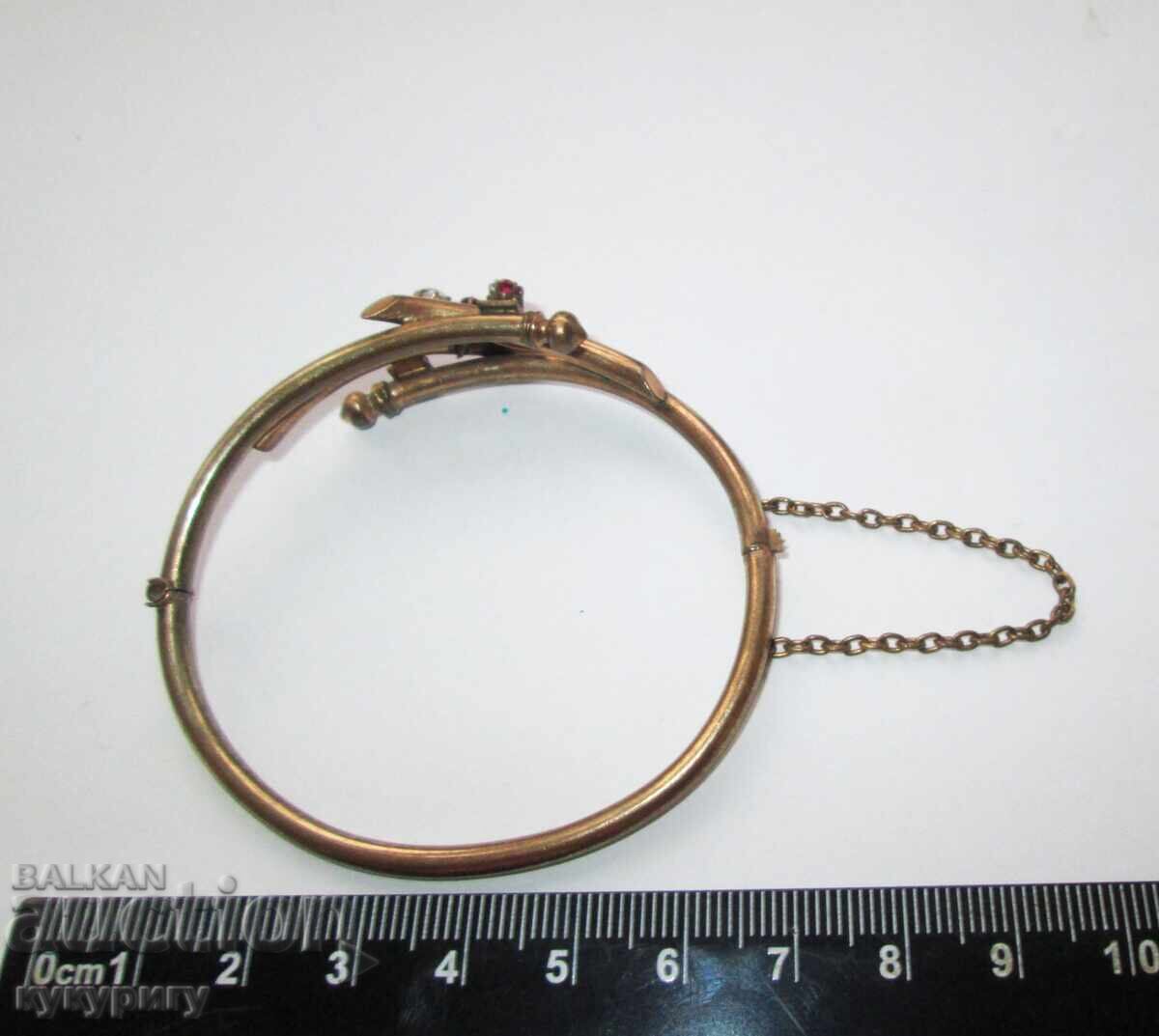 Livrarea Brățară veche victoriană de damă bijuterie dublă