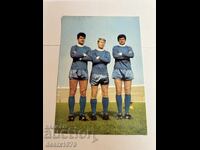 Old postcard with Georgi Asparuhov, N. Kotkov, D. Zhechev