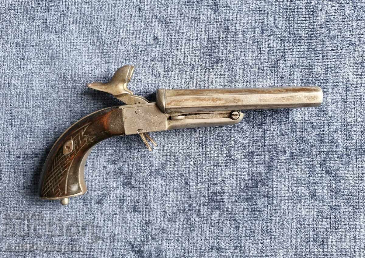 Double-barreled pistol, 26 cm. France 1850-1870 with price 650.00 BGN | € 332.34 Double-barreled pistol, 26 cm. France 1850-1870 with price 650.00 BGN | € 332.34