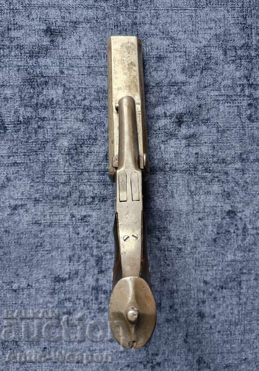 Double-barreled pistol, 26 cm. France 1850-1870 - 5 Double-barreled pistol, 26 cm. France 1850-1870 - 5