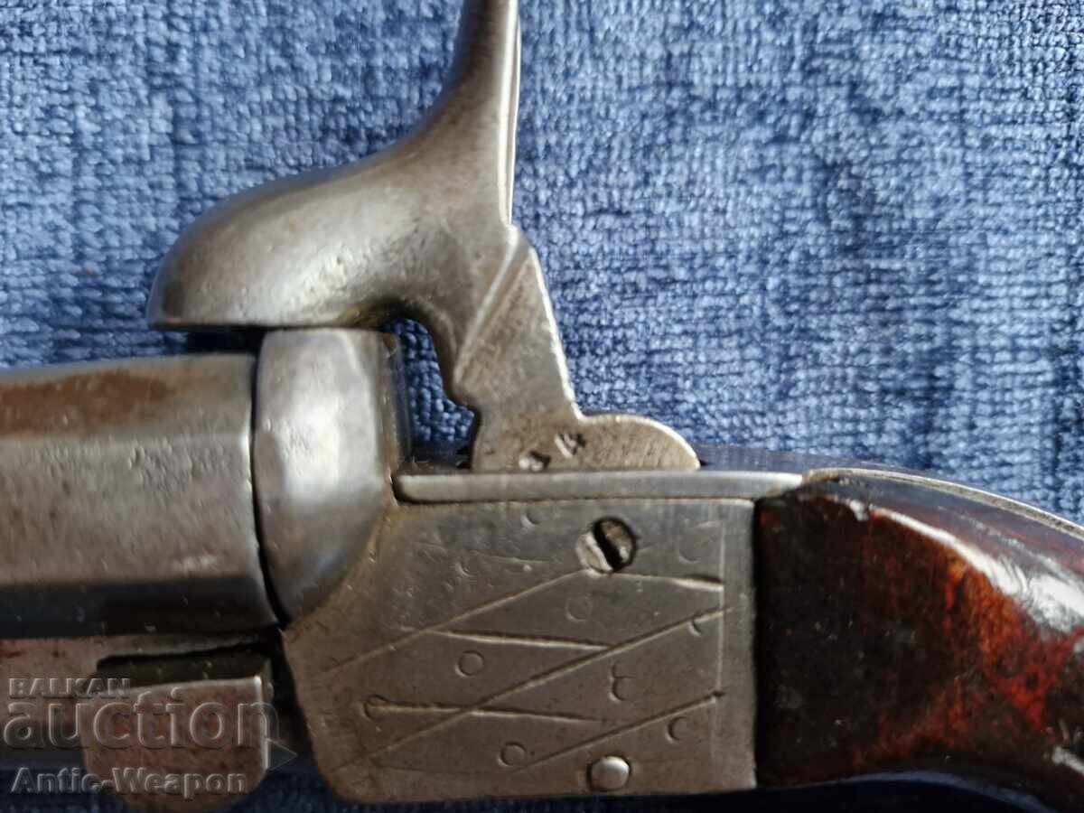 Double-barreled pistol, 26 cm. France 1850-1870 - 6 Double-barreled pistol, 26 cm. France 1850-1870 - 6