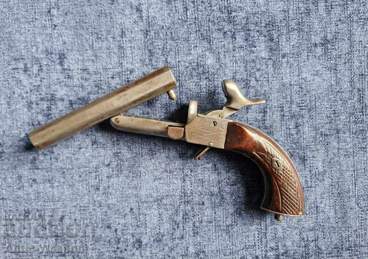 Double-barreled pistol, 26 cm. France 1850-1870 Double-barreled pistol, 26 cm. France 1850-1870