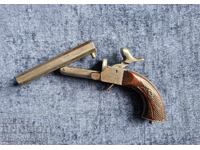 Double-barreled pistol, 26 cm. France 1850-1870