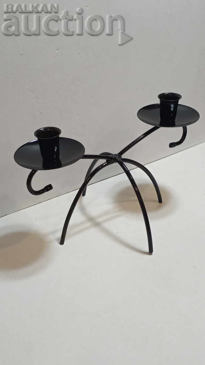 Свещник от метал - Нов с цена 16.00 лв. | € 8.18 Свещник от метал - Нов с цена 16.00 лв. | € 8.18