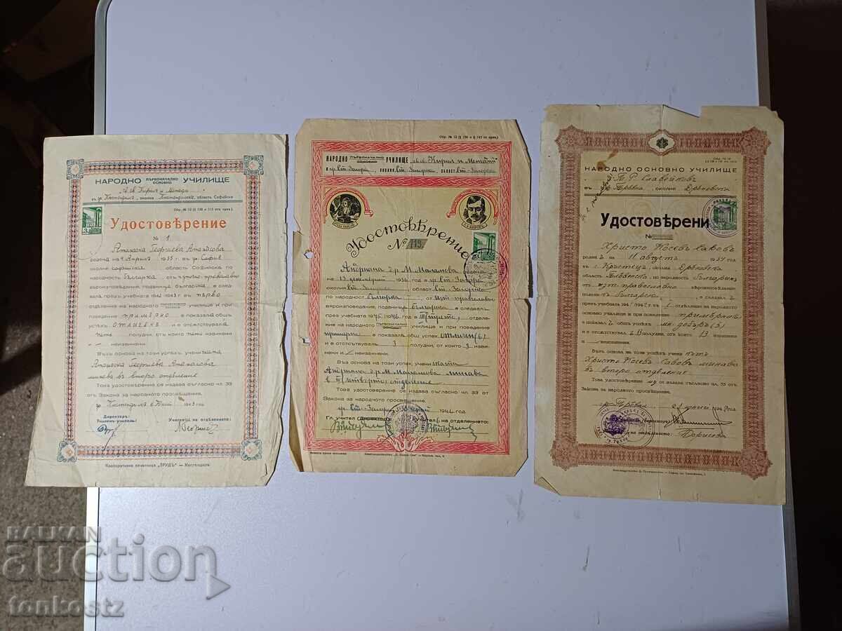 3 buc. Certificate 1942 3 buc. Certificate 1942